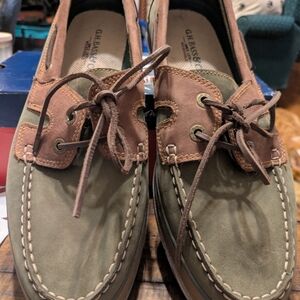 Dexter Men's Brown and Green Boat Shoes
